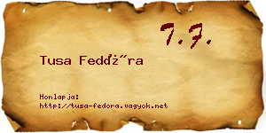Tusa Fedóra névjegykártya